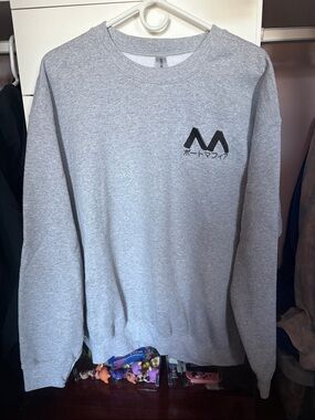 Men's Crewneck Sweatshirt - Gray with Black Logo BSD Port Mafia